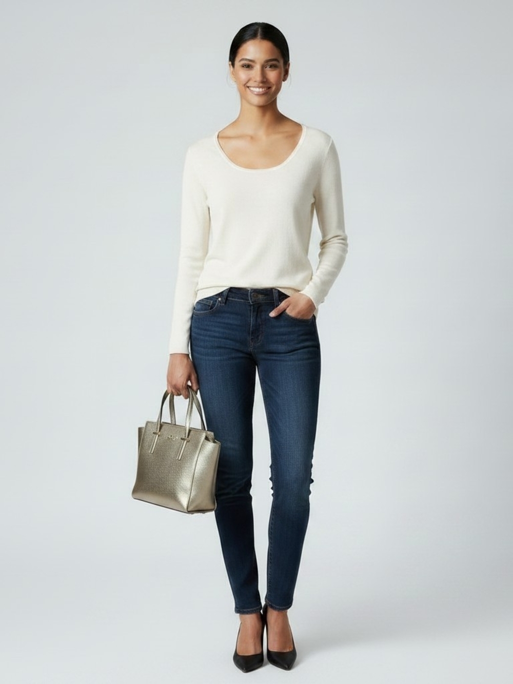 Michael Kors Gold Satchel/Crossbody
